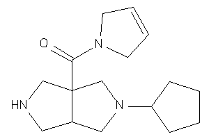 (5-cyclopentyl-1,2,3,3a,4,6-hexahydropyrrolo[3,4-c]pyrrol-6a-yl)-(3-pyrrolin-1-yl)methanone