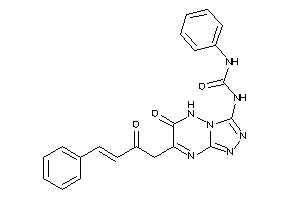 1-[6-keto-7-(2-keto-4-phenyl-but-3-enyl)-5H-[1,2,4]triazolo[4,3-b][1,2,4]triazin-3-yl]-3-phenyl-urea