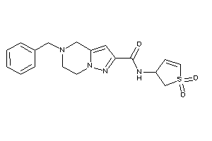 Image of 5-benzyl-N-(1,1-diketo-2,3-dihydrothiophen-3-yl)-6,7-dihydro-4H-pyrazolo[1,5-a]pyrazine-2-carboxamide