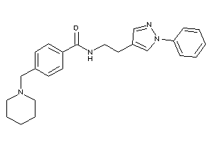 N-[2-(1-phenylpyrazol-4-yl)ethyl]-4-(piperidinomethyl)benzamide
