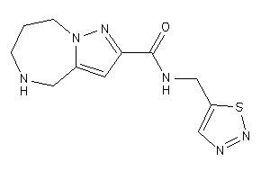 Image of N-(thiadiazol-5-ylmethyl)-5,6,7,8-tetrahydro-4H-pyrazolo[1,5-a][1,4]diazepine-2-carboxamide
