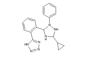 5-[2-(5-cyclopropyl-2-phenyl-1,2,4-triazolidin-3-yl)phenyl]-1H-tetrazole