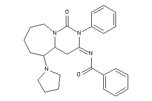 Image of N-(1-keto-2-phenyl-5-pyrrolidino-4a,5,6,7,8,9-hexahydro-4H-pyrimido[1,6-a]azepin-3-ylidene)benzamide