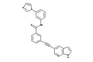 Image of N-(3-imidazol-1-ylphenyl)-3-[2-(1H-pyrrolo[2,3-b]pyridin-5-yl)ethynyl]benzamide