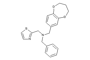 Image of Benzyl-(3,4-dihydro-2H-1,5-benzodioxepin-7-ylmethyl)-(thiazol-2-ylmethyl)amine