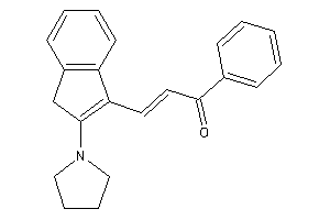 Image of 1-phenyl-3-(2-pyrrolidino-3H-inden-1-yl)prop-2-en-1-one