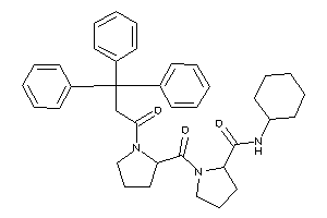 Image of N-cyclohexyl-1-[1-(3,3,3-triphenylpropanoyl)prolyl]pyrrolidine-2-carboxamide