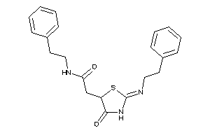 2-(4-keto-2-phenethylimino-thiazolidin-5-yl)-N-phenethyl-acetamide