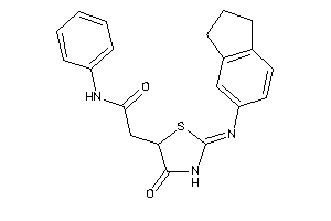 2-(2-indan-5-ylimino-4-keto-thiazolidin-5-yl)-N-phenyl-acetamide