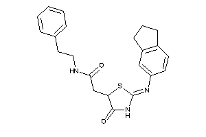 Image of 2-(2-indan-5-ylimino-4-keto-thiazolidin-5-yl)-N-phenethyl-acetamide