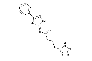 Image of N-(3-phenyl-1,4-dihydro-1,2,4-triazol-5-ylidene)-3-(1H-tetrazol-5-ylthio)propionamide