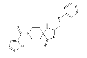 Image of 2-(phenoxymethyl)-8-(1H-pyrazole-5-carbonyl)-1,3,8-triazaspiro[4.5]dec-2-en-4-one