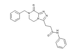 Image of 3-(7-benzyl-8-keto-5,6-dihydro-[1,2,4]triazolo[4,3-a]pyrazin-3-yl)-N-phenyl-propionamide