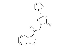 5-(2-furyl)-3-(2-indolin-1-yl-2-keto-ethyl)-1,3,4-oxadiazol-2-one