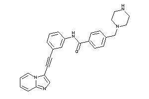 Image of N-[3-(2-imidazo[1,2-a]pyridin-3-ylethynyl)phenyl]-4-(piperazinomethyl)benzamide
