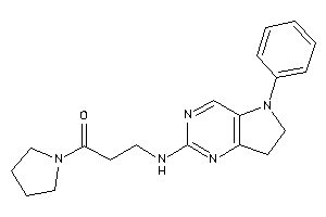 Image of 3-[(5-phenyl-6,7-dihydropyrrolo[3,2-d]pyrimidin-2-yl)amino]-1-pyrrolidino-propan-1-one