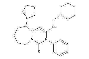 Image of 2-phenyl-3-(piperidinomethylamino)-5-pyrrolidino-4a,5,6,7,8,9-hexahydropyrimido[1,6-a]azepin-1-one