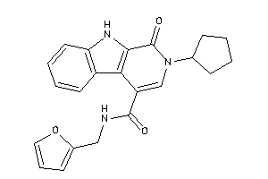 Image of 2-cyclopentyl-N-(2-furfuryl)-1-keto-9H-$b-carboline-4-carboxamide