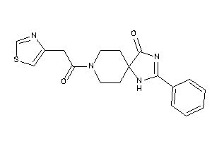 Image of 3-phenyl-8-(2-thiazol-4-ylacetyl)-2,4,8-triazaspiro[4.5]dec-2-en-1-one