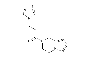 1-(6,7-dihydro-4H-pyrazolo[1,5-a]pyrazin-5-yl)-3-(1,2,4-triazol-1-yl)propan-1-one