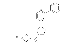 Image of 3-[3-(2-phenyl-4-pyridyl)pyrrolidine-1-carbonyl]cyclobutanone