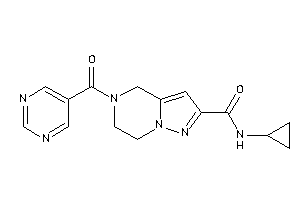 N-cyclopropyl-5-(pyrimidine-5-carbonyl)-6,7-dihydro-4H-pyrazolo[1,5-a]pyrazine-2-carboxamide