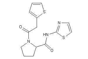 Image of N-thiazol-2-yl-1-[2-(2-thienyl)acetyl]pyrrolidine-2-carboxamide