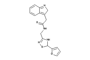 Image of N-[[5-(2-furyl)-4,5-dihydro-1,2,4-oxadiazol-3-yl]methyl]-2-(2H-indol-3-yl)acetamide