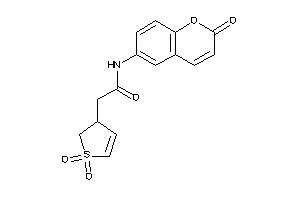 2-(1,1-diketo-2,3-dihydrothiophen-3-yl)-N-(2-ketochromen-6-yl)acetamide
