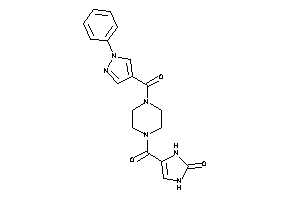 Image of 4-[4-(1-phenylpyrazole-4-carbonyl)piperazine-1-carbonyl]-4-imidazolin-2-one