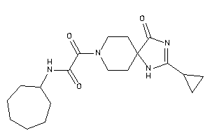 N-cycloheptyl-2-(3-cyclopropyl-1-keto-2,4,8-triazaspiro[4.5]dec-2-en-8-yl)-2-keto-acetamide