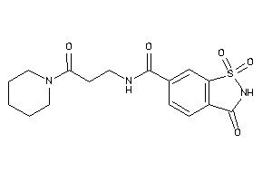 1,1,3-triketo-N-(3-keto-3-piperidino-propyl)-1,2-benzothiazole-6-carboxamide