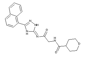 Image of N-[2-keto-2-[[3-(1-naphthyl)-1,4-dihydro-1,2,4-triazol-5-ylidene]amino]ethyl]tetrahydropyran-4-carboxamide