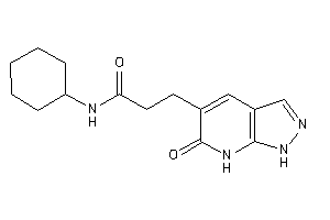 Image of N-cyclohexyl-3-(6-keto-1,7-dihydropyrazolo[3,4-b]pyridin-5-yl)propionamide