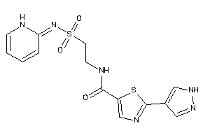 Image of 2-(1H-pyrazol-4-yl)-N-[2-(1H-pyridin-2-ylideneamino)sulfonylethyl]thiazole-5-carboxamide