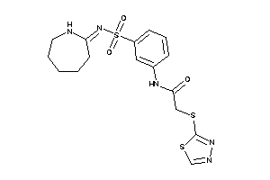 N-[3-(azepan-2-ylideneamino)sulfonylphenyl]-2-(1,3,4-thiadiazol-2-ylthio)acetamide