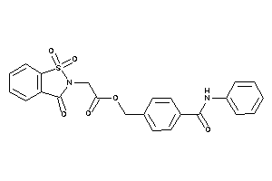 2-(1,1,3-triketo-1,2-benzothiazol-2-yl)acetic Acid [4-(phenylcarbamoyl)benzyl] Ester