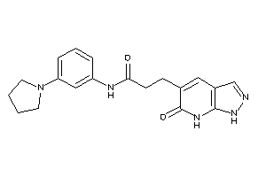 3-(6-keto-1,7-dihydropyrazolo[3,4-b]pyridin-5-yl)-N-(3-pyrrolidinophenyl)propionamide