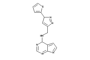 Image of 4H-pyrrolo[2,3-d]pyrimidin-4-yl-[[3-(2-thienyl)-3H-pyrazol-5-yl]methyl]amine