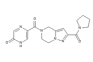 5-[2-(pyrrolidine-1-carbonyl)-6,7-dihydro-4H-pyrazolo[1,5-a]pyrazine-5-carbonyl]-1H-pyrazin-2-one