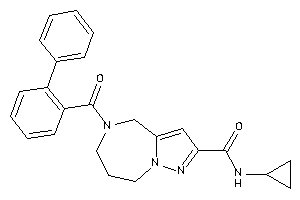 N-cyclopropyl-5-(2-phenylbenzoyl)-4,6,7,8-tetrahydropyrazolo[1,5-a][1,4]diazepine-2-carboxamide