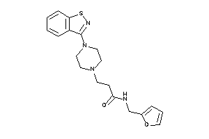 Image of 3-[4-(1,2-benzothiazol-3-yl)piperazino]-N-(2-furfuryl)propionamide