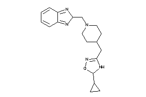 Image of 3-[[1-(2H-benzimidazol-2-ylmethyl)-4-piperidyl]methyl]-5-cyclopropyl-4,5-dihydro-1,2,4-oxadiazole