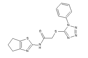 Image of N-(5,6-dihydro-4H-cyclopenta[d]thiazol-2-yl)-2-[(1-phenyltetrazol-5-yl)thio]acetamide
