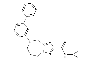 N-cyclopropyl-5-[2-(3-pyridyl)pyrimidin-4-yl]-4,6,7,8-tetrahydropyrazolo[1,5-a][1,4]diazepine-2-carboxamide
