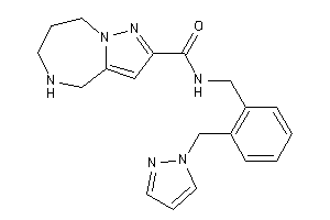 Image of N-[2-(pyrazol-1-ylmethyl)benzyl]-5,6,7,8-tetrahydro-4H-pyrazolo[1,5-a][1,4]diazepine-2-carboxamide