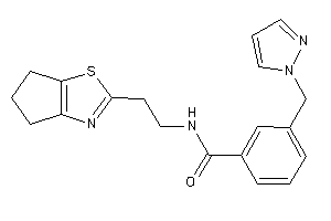 N-[2-(5,6-dihydro-4H-cyclopenta[d]thiazol-2-yl)ethyl]-3-(pyrazol-1-ylmethyl)benzamide