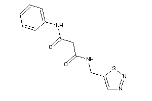 N'-phenyl-N-(thiadiazol-5-ylmethyl)malonamide