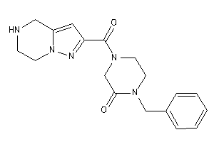 1-benzyl-4-(4,5,6,7-tetrahydropyrazolo[1,5-a]pyrazine-2-carbonyl)piperazin-2-one