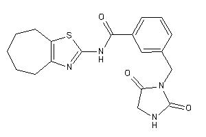 3-[(2,5-diketoimidazolidin-1-yl)methyl]-N-(5,6,7,8-tetrahydro-4H-cyclohepta[d]thiazol-2-yl)benzamide